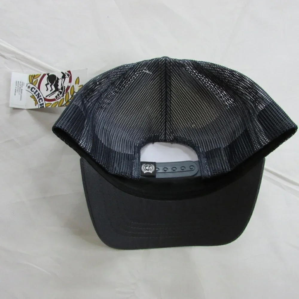 Cinch Youth Camo Logo FLEXFIT Baseball Trucker Cap Hat - Navy/White